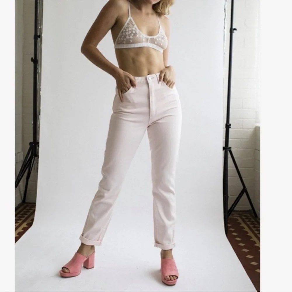 Rolla’s Dusters High Rise Relaxed Jeans in Faded Pink Size 25